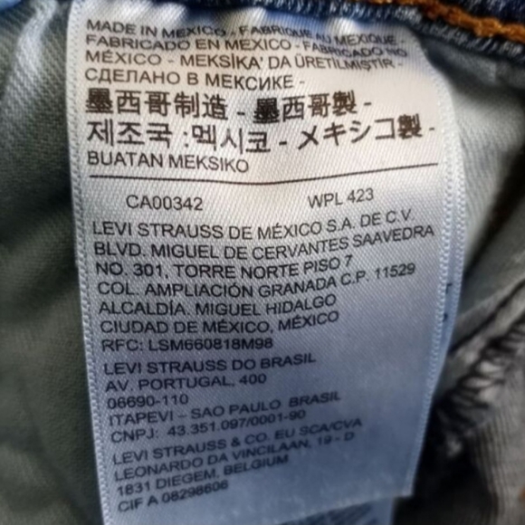 Levi's Men's Slim Jeans in Deep Blue - Picture 6 of 8